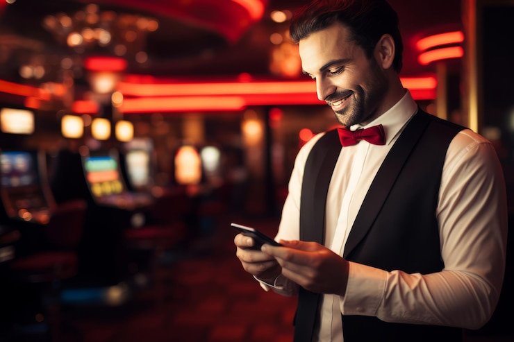 Sesi baccarat langsung di aplikasi mobile Aplikasi mobile ninja88 menampilkan live baccarat studio